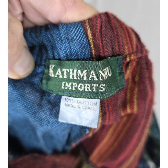 Kathmandu One Size Cotton Patchwork Maxi Dress Overall Hippie Oversized - Picture 7 of 8